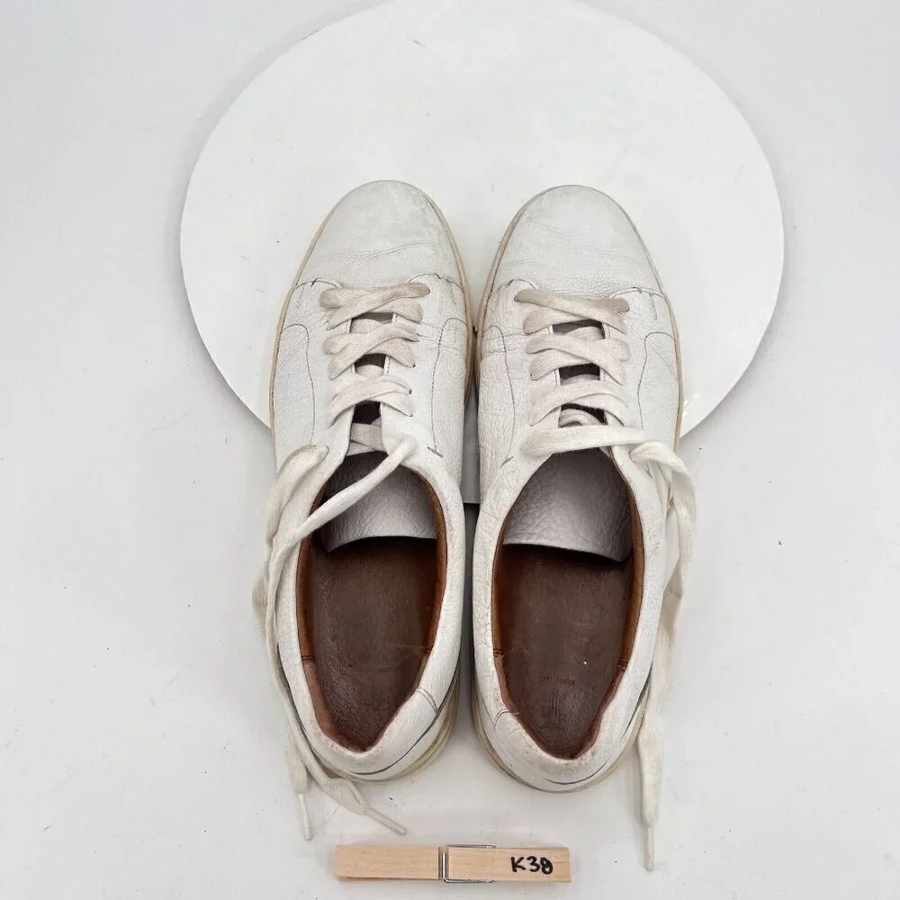Frye Ivy Low Women Size 11M 3471183-WHT White Leather Low Top Casual Shoes